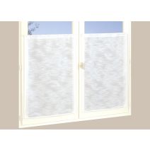 Paire de vitrages prêt à poser 60 x 120 cm coloris blanc - DYLREV
